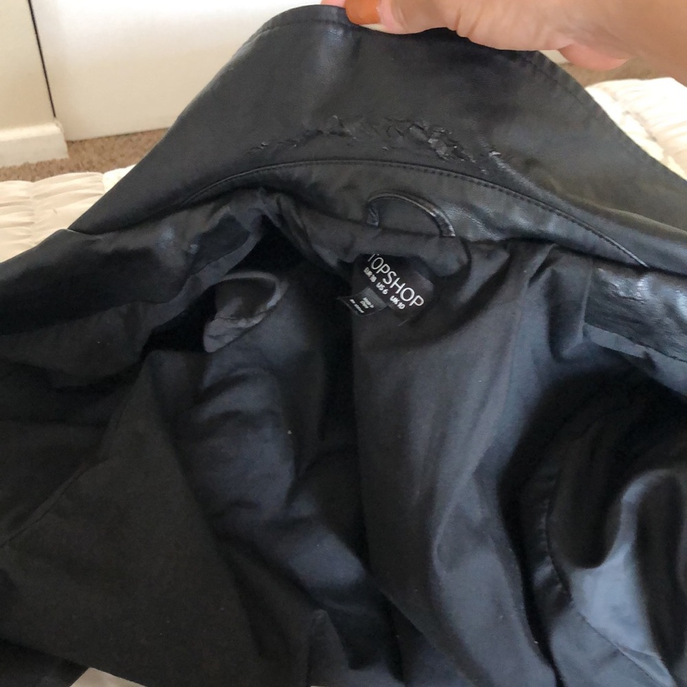 Faux Leather Topshop Jacket - Picture 4 of 4